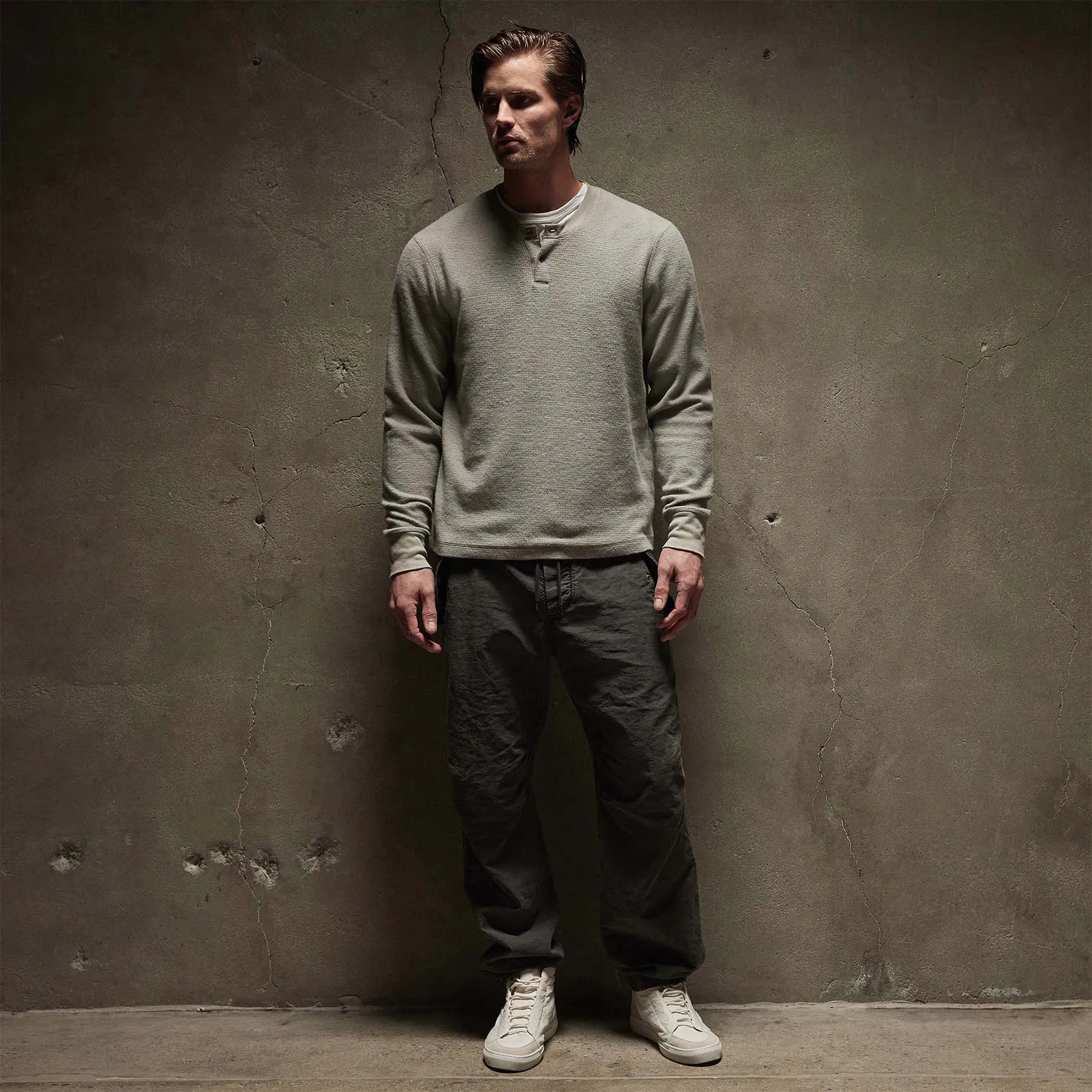 Thermal Knit Henley - Dapple sold by James Perse product image thumbnail 3