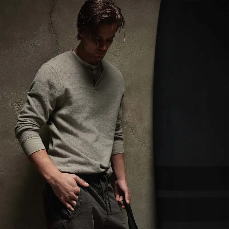Thermal Knit Henley - Dapple sold by James Perse