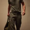 Relaxed Linen Pant - Palm Pigment sold by James Perse