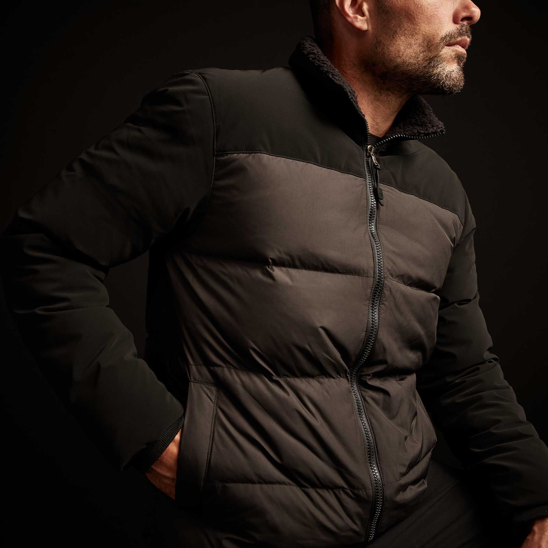 Mixed Media Down Jacket - Black sold by James Perse product image thumbnail 3