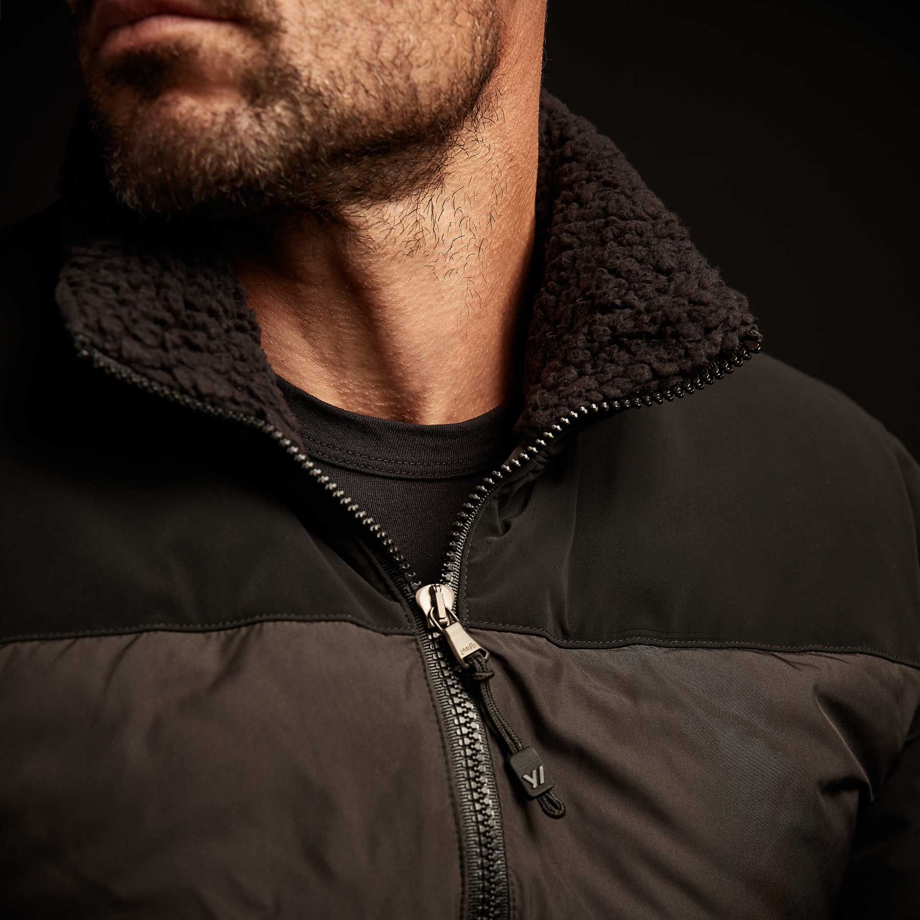 Mixed Media Down Jacket - Black sold by James Perse