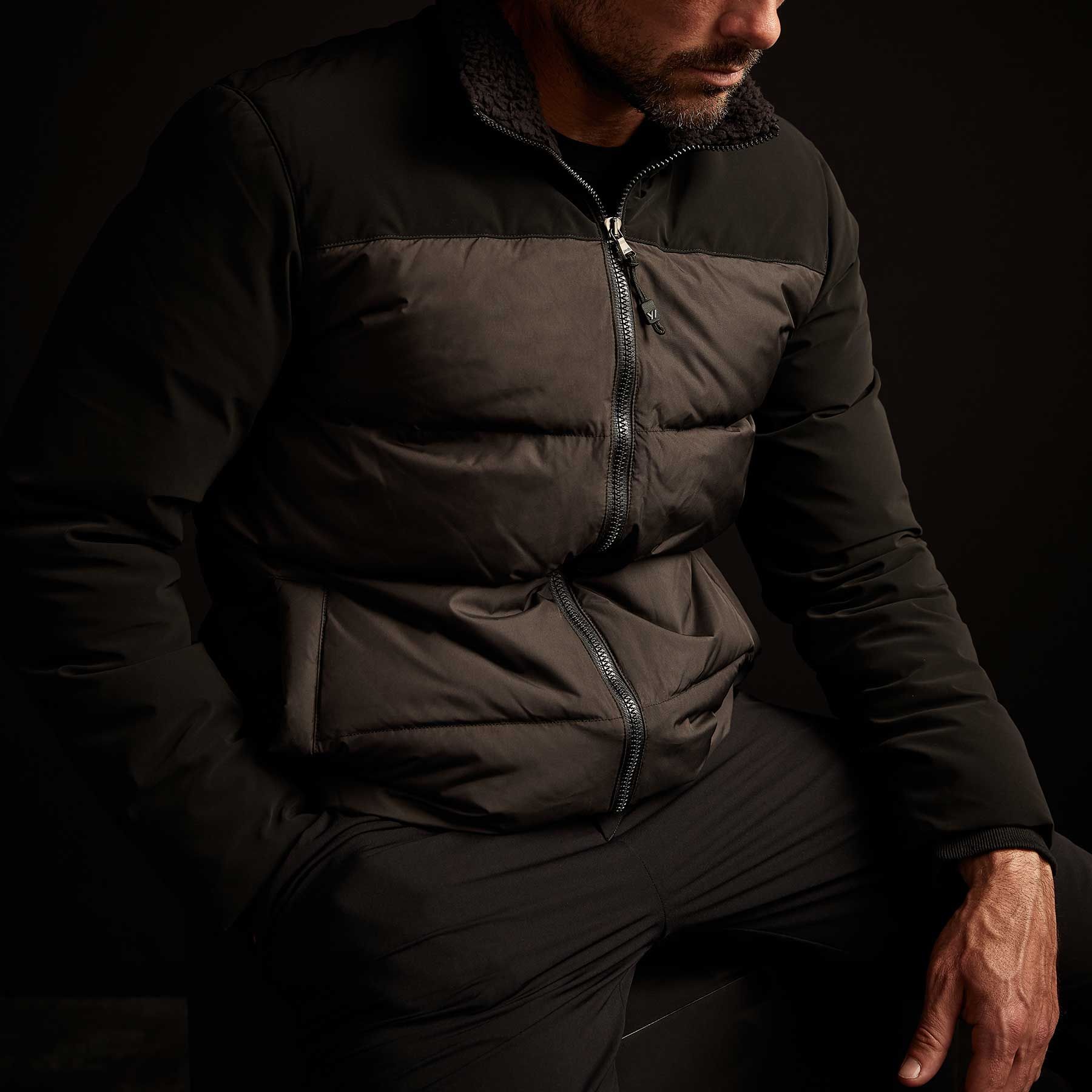 Mixed Media Down Jacket - Black sold by James Perse product image thumbnail 2