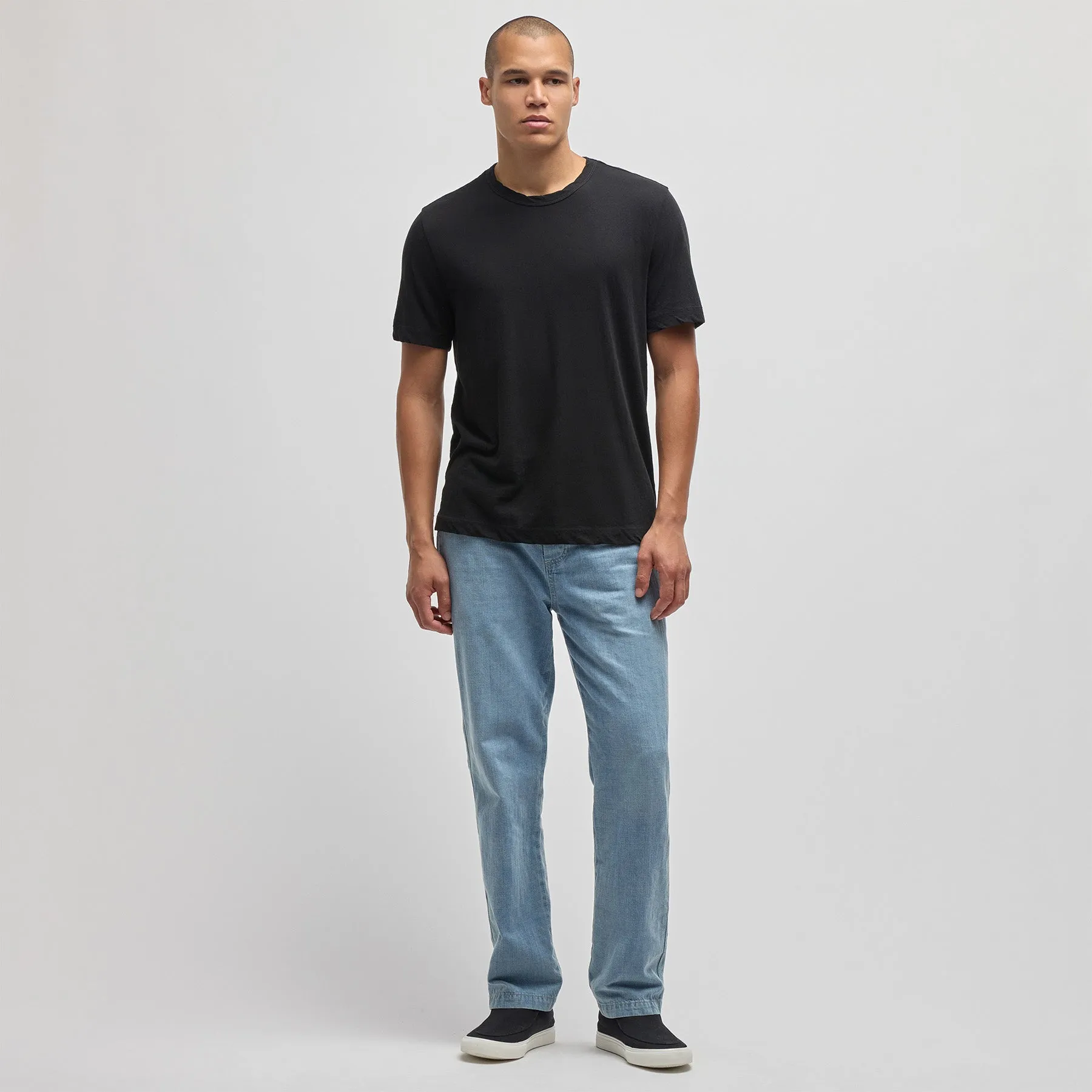 Cotton Jersey Crew - Black sold by James Perse product image thumbnail 3