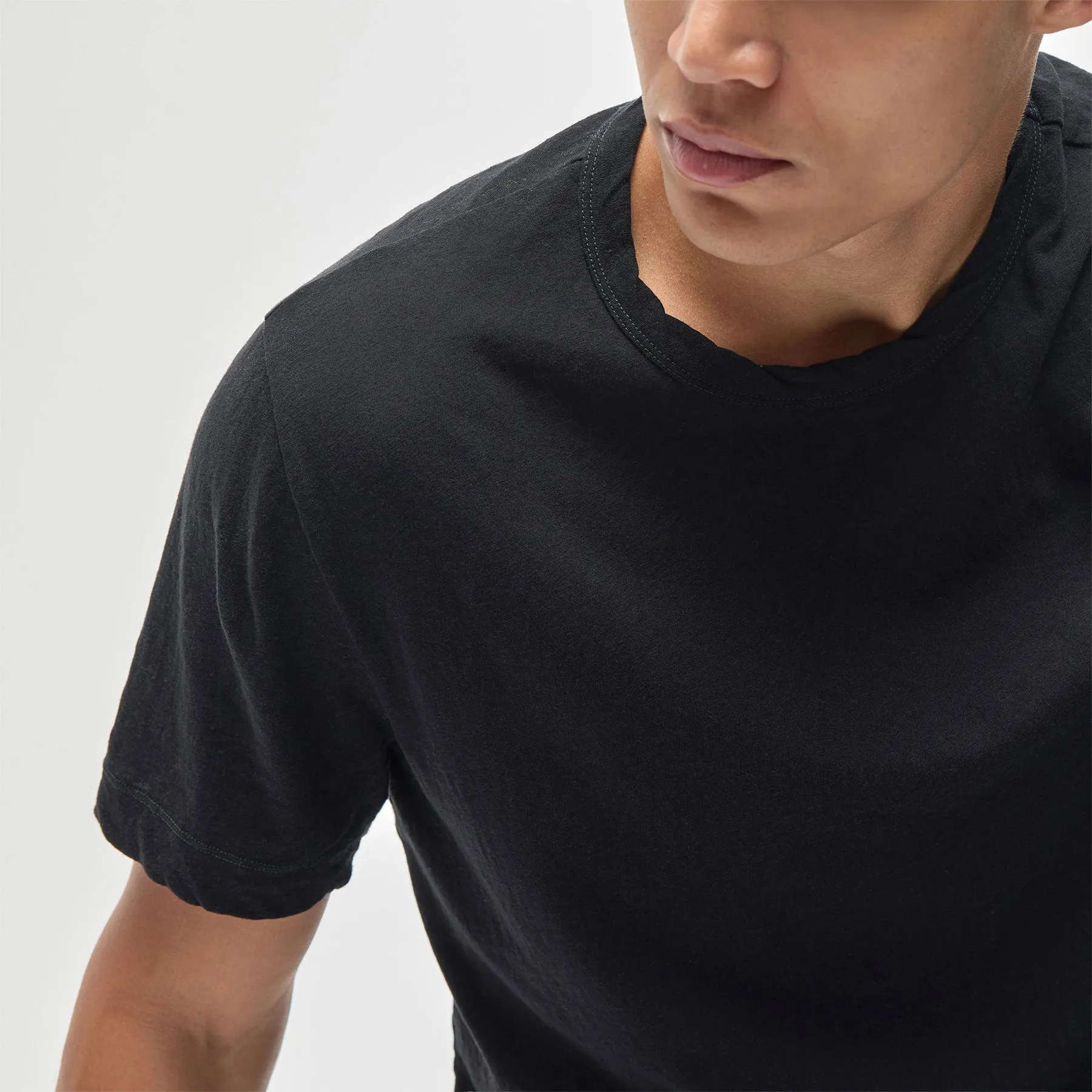 Cotton Jersey Crew - Black sold by James Perse product image thumbnail 2