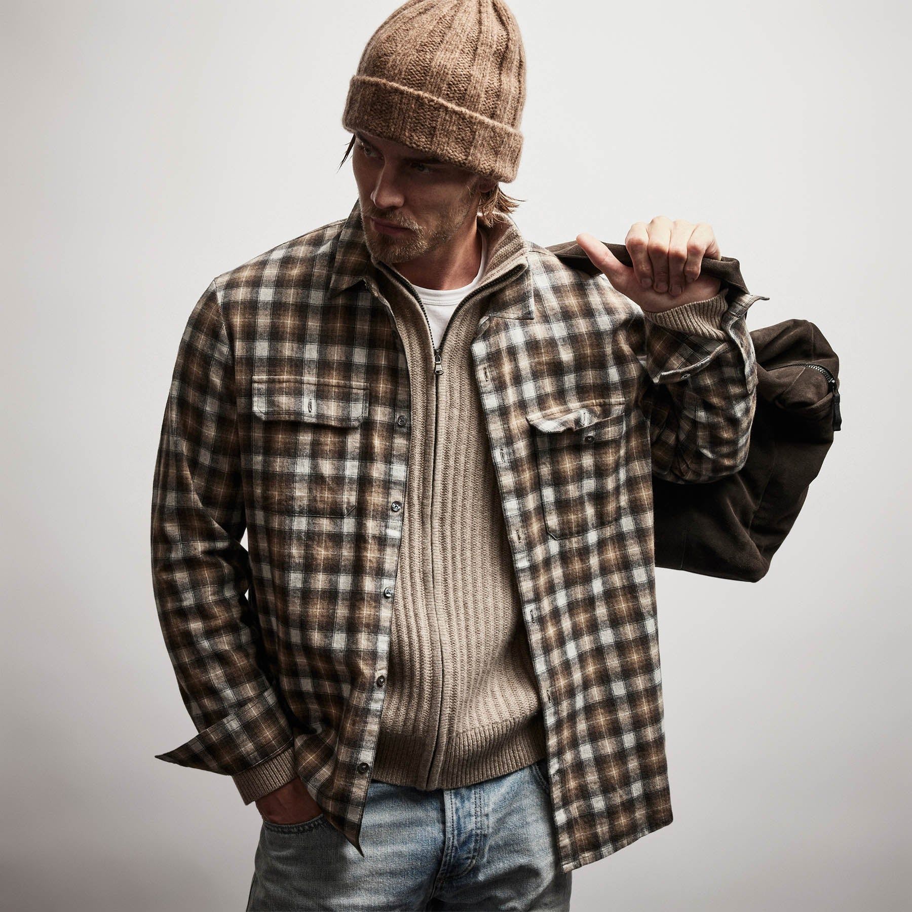 Plaid Flannel Shirt - Toast sold by James Perse