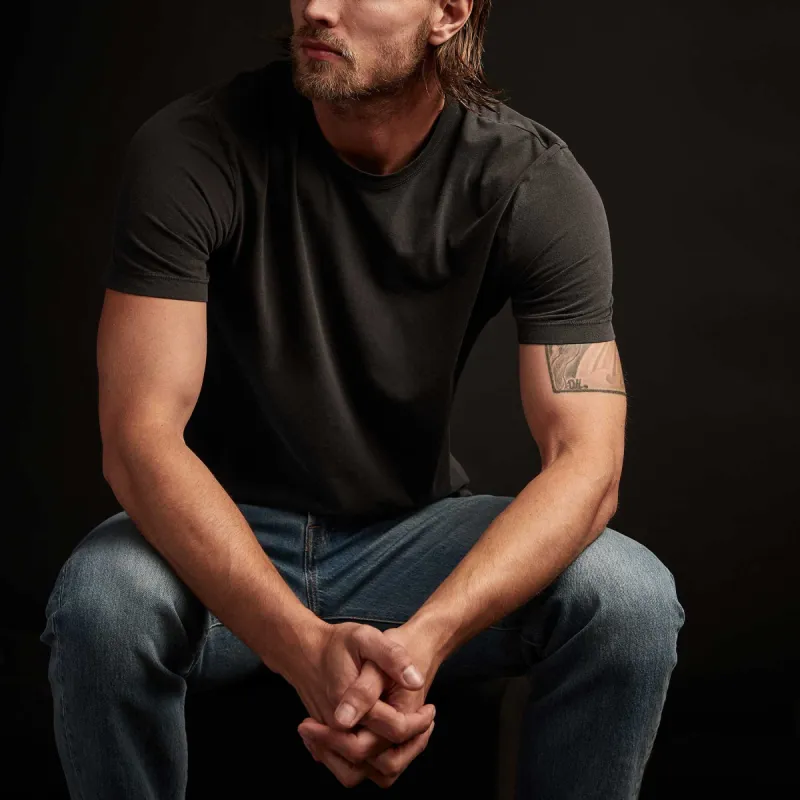 Short Sleeve Crew Neck - Carbon Pigment sold by James Perse