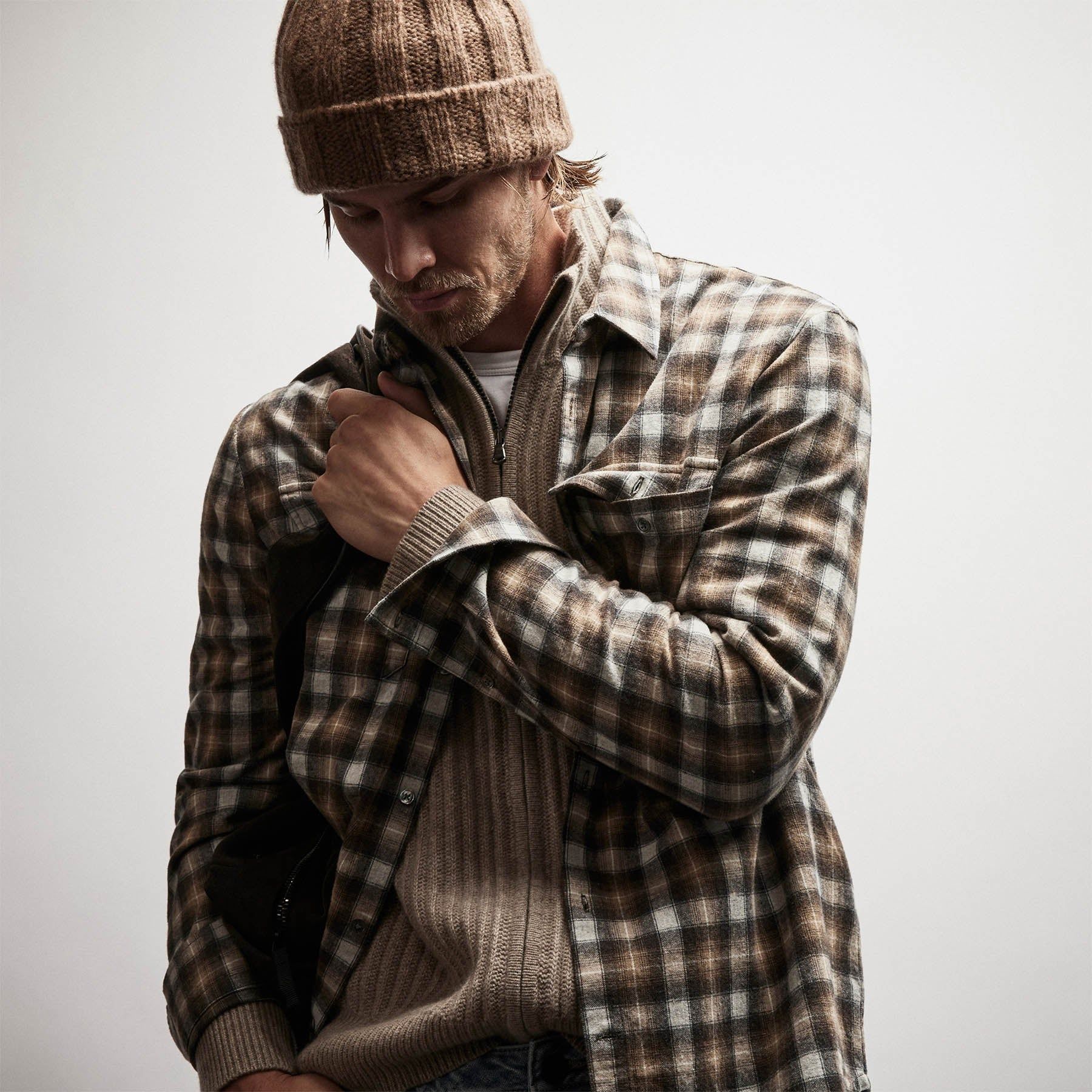 Plaid Flannel Shirt - Toast sold by James Perse product image thumbnail 3