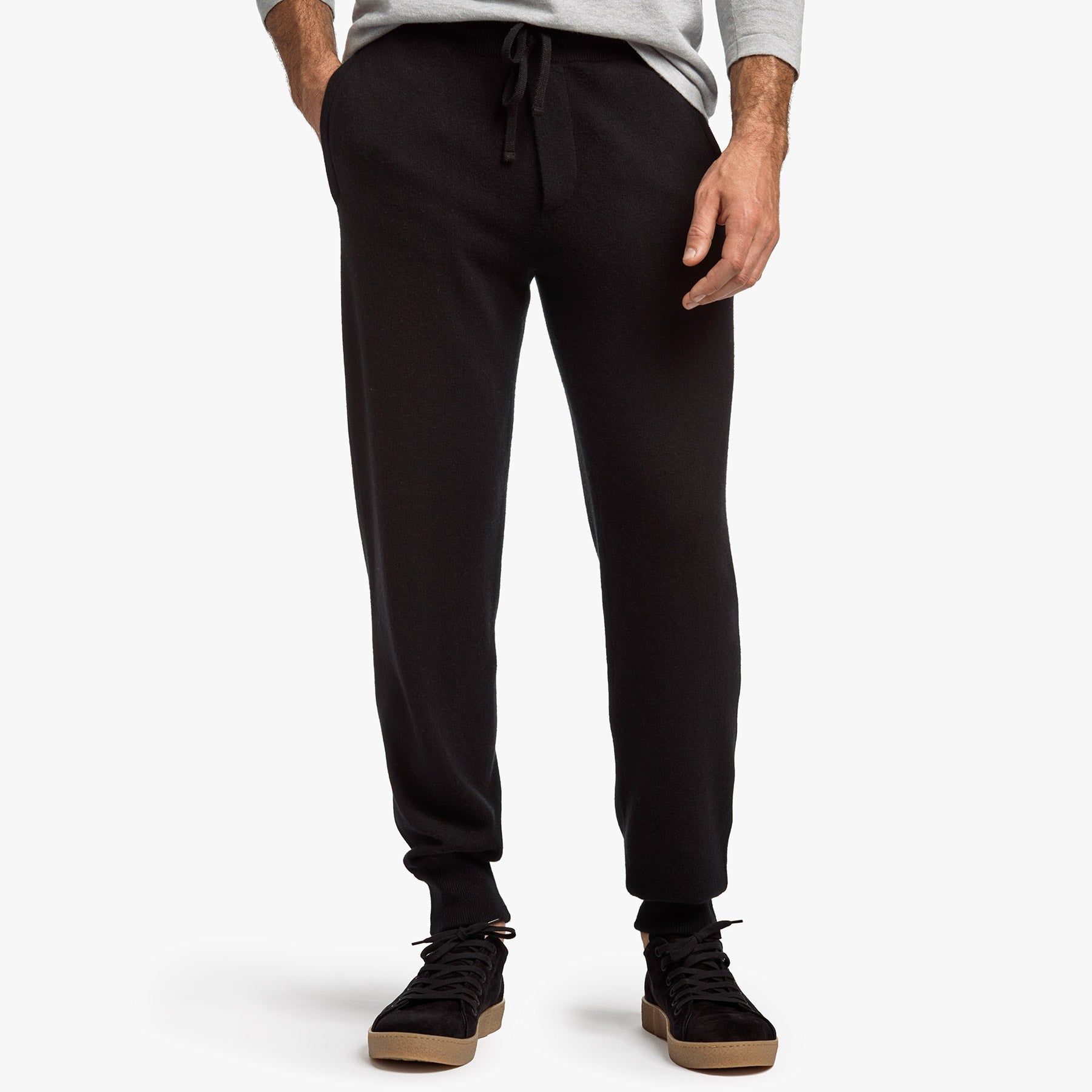 Baby Cashmere Track Pant - Black sold by James Perse