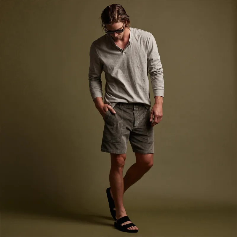 Venice Beach Corduroy Short - River Rock Pigment sold by James Perse