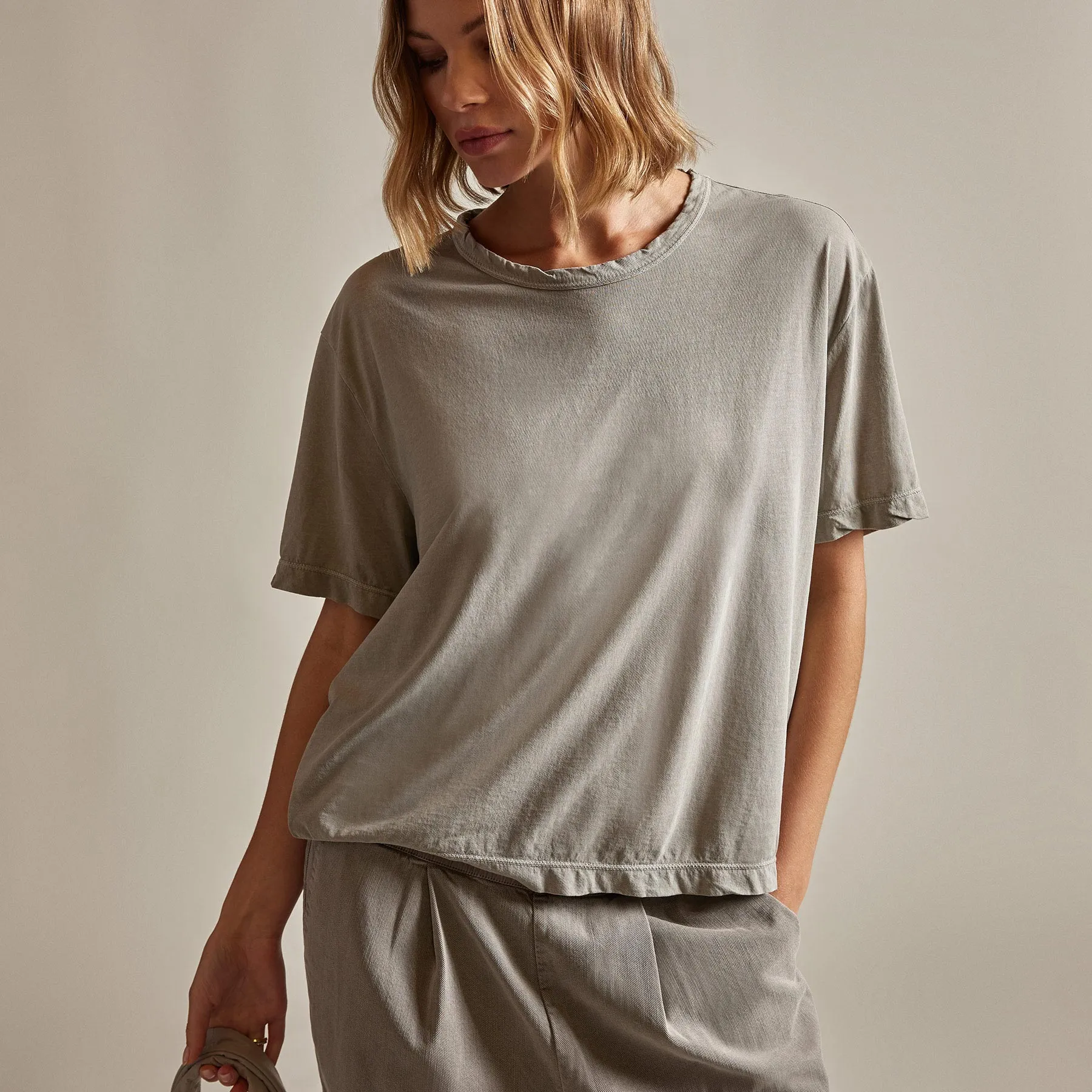 Oversized Boxy Tee - Dapple Pigment sold by James Perse