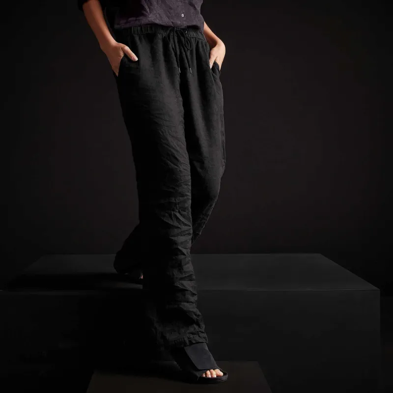 Lightweight Linen Pant - Black sold by James Perse