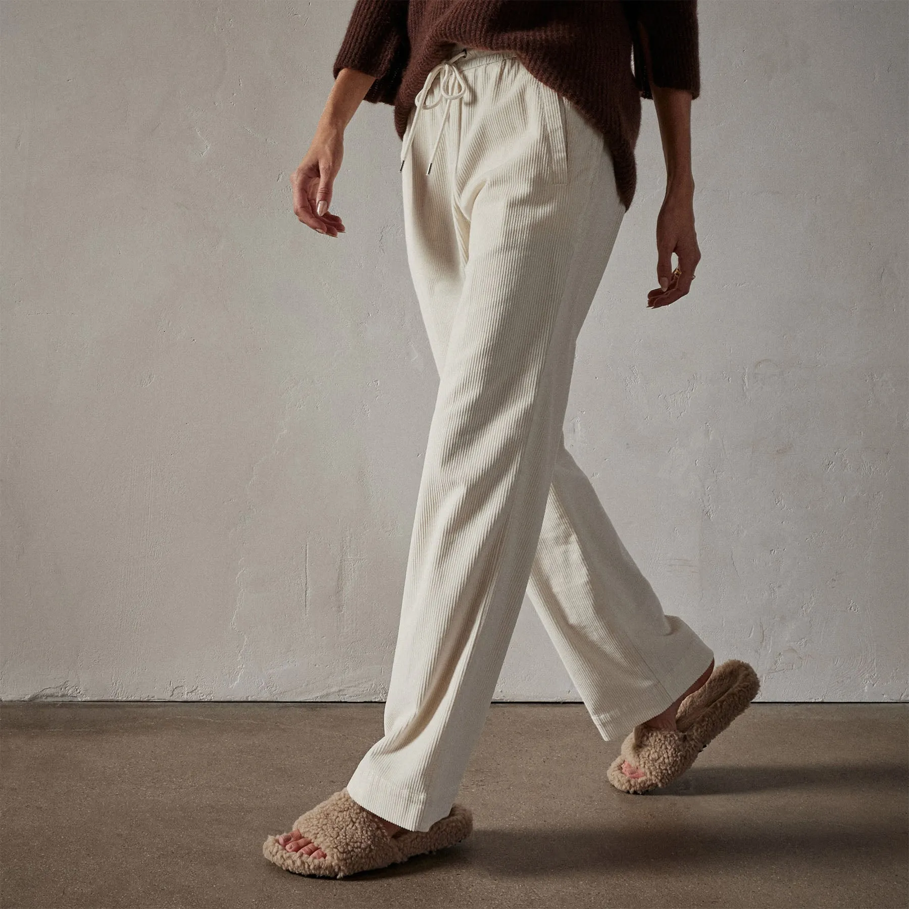 Wide Leg Corduroy Pant - Alabaster Pigment sold by James Perse
