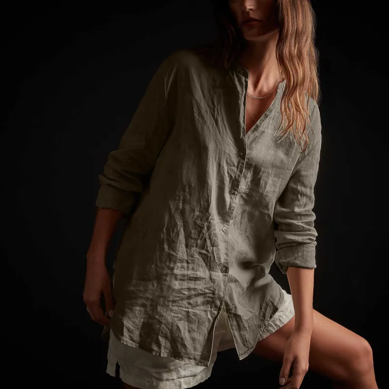 Lightweight Linen Shirt - Platoon Pigment sold by James Perse