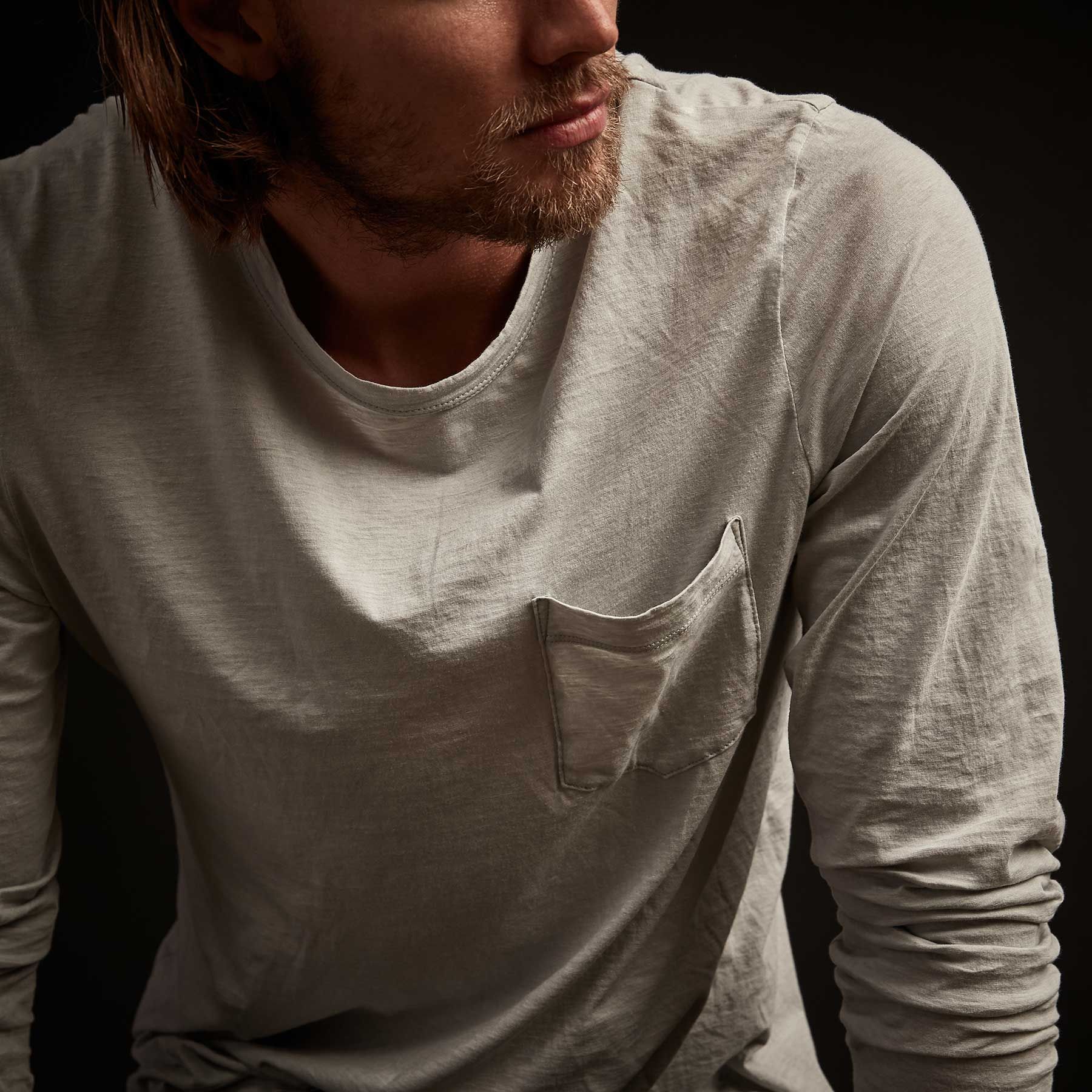 Recycled Lotus Jersey Pocket Crew - Skylight sold by James Perse product image thumbnail 2