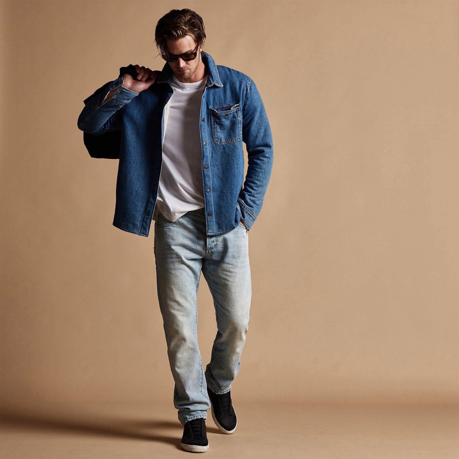 TEST Denim Sherpa Jacket - Indigo Sizing test sold by James Perse product image thumbnail 3