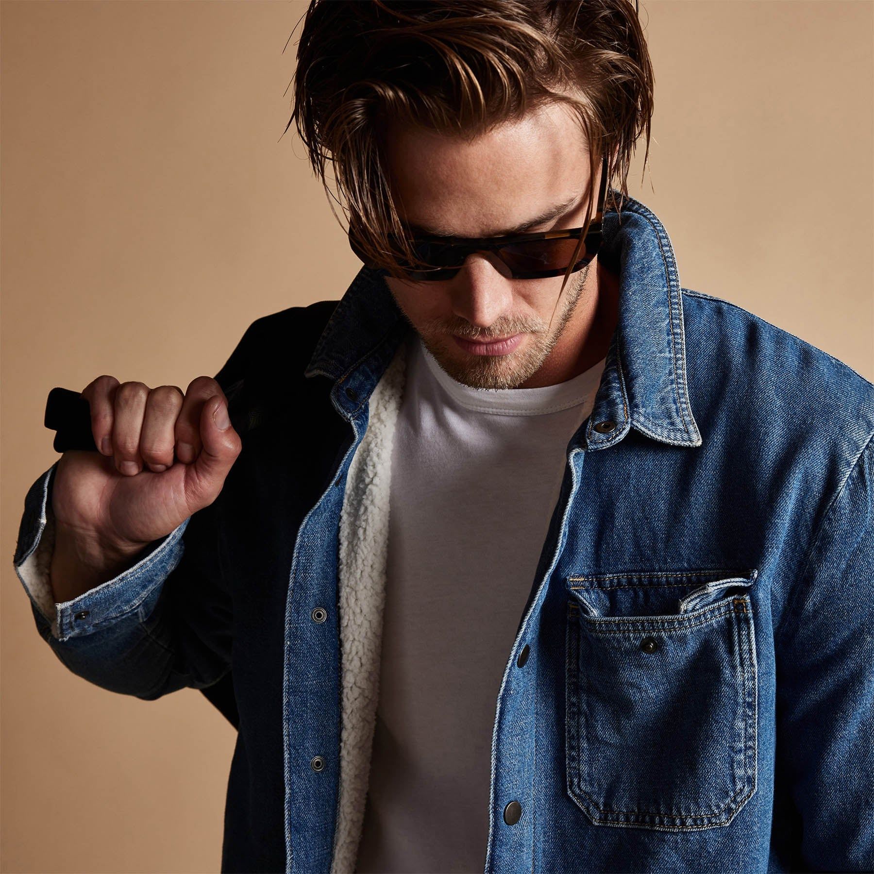 TEST Denim Sherpa Jacket - Indigo Sizing test sold by James Perse product image thumbnail 2