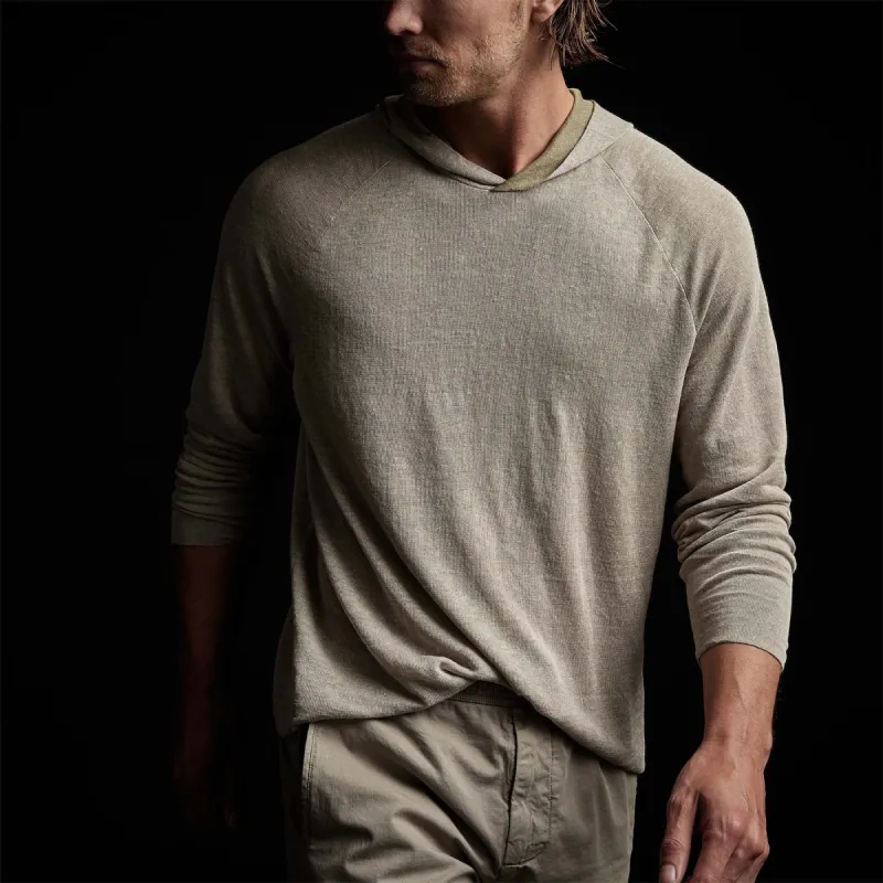 Desert Linen Hoodie - Natural/Military sold by James Perse