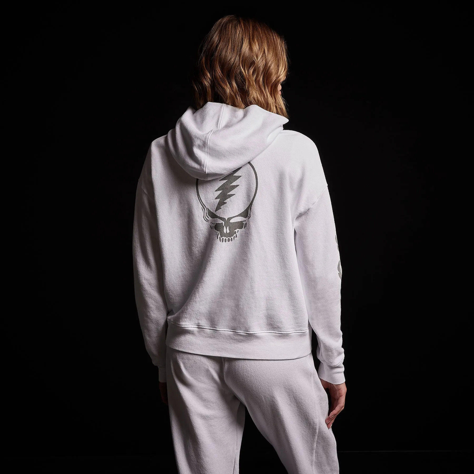 Grateful Dead Rose Hoodie - White/ Grey sold by James Perse product image thumbnail 5