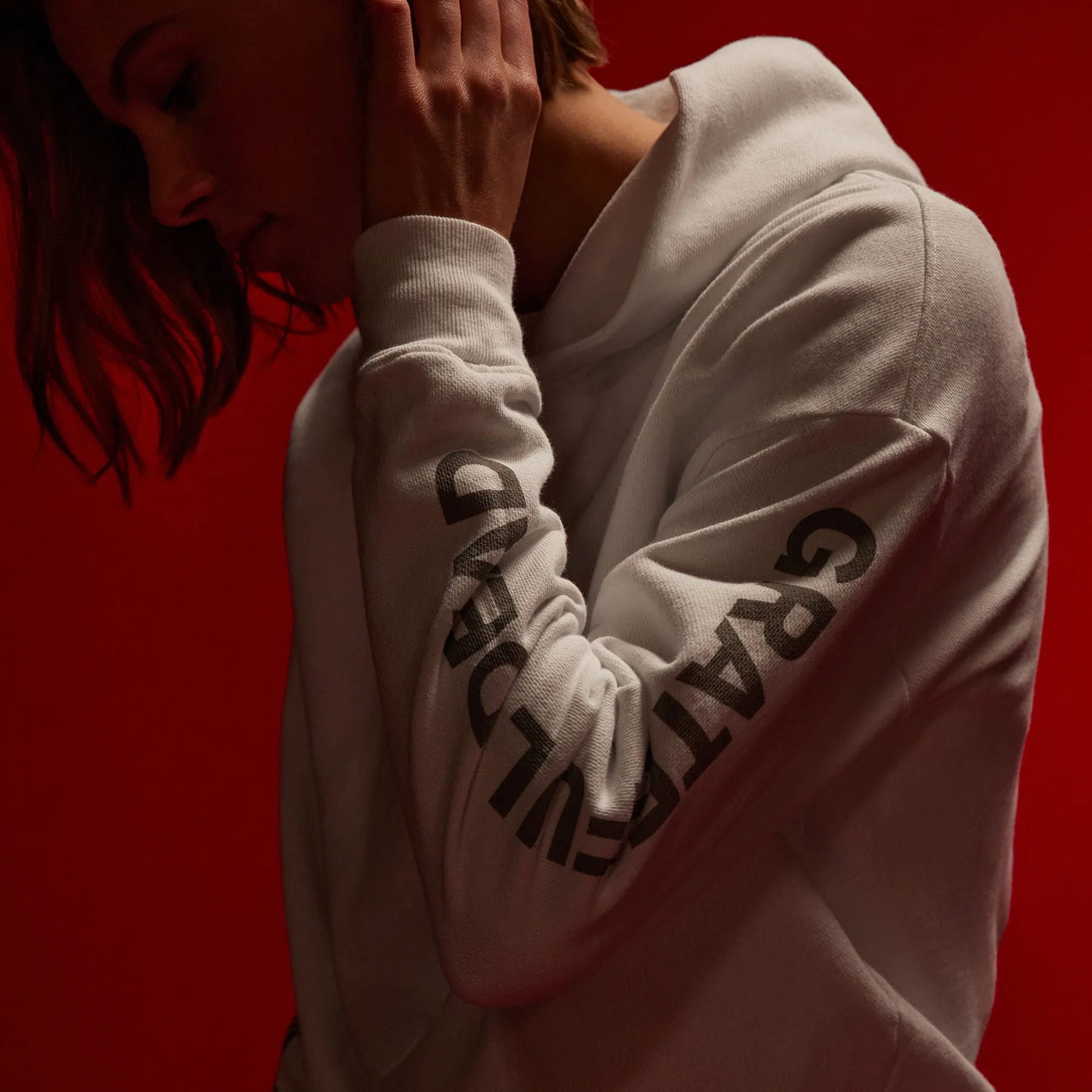 Grateful Dead Rose Hoodie - White/ Grey sold by James Perse product image thumbnail 2
