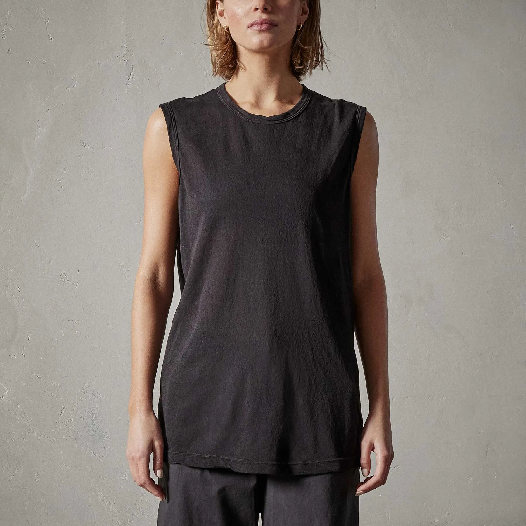 Crepe Jersey Muscle Crew - Black sold by James Perse product image thumbnail 3