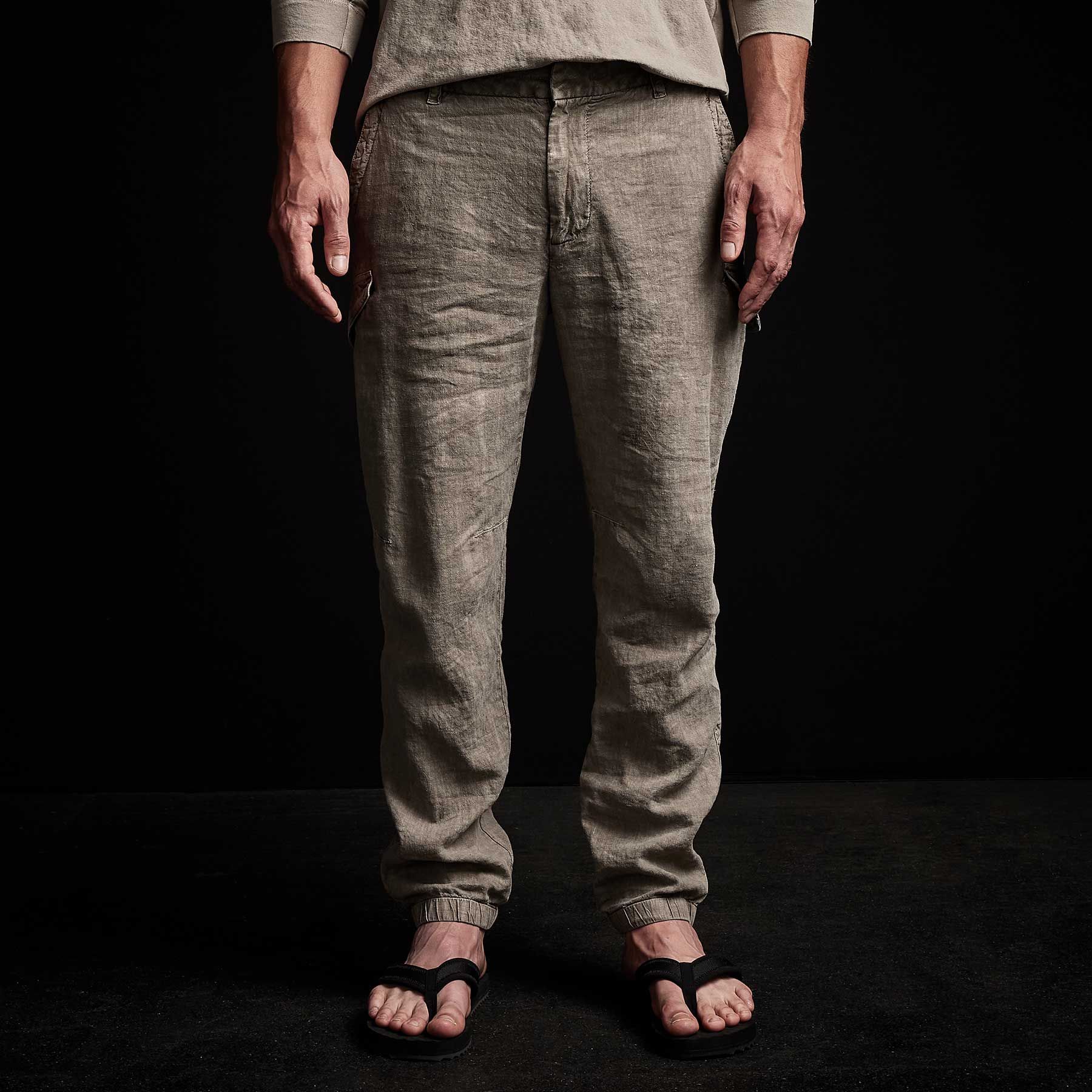 Slub Linen Cargo Pant - Fume Pigment sold by James Perse product image thumbnail 3