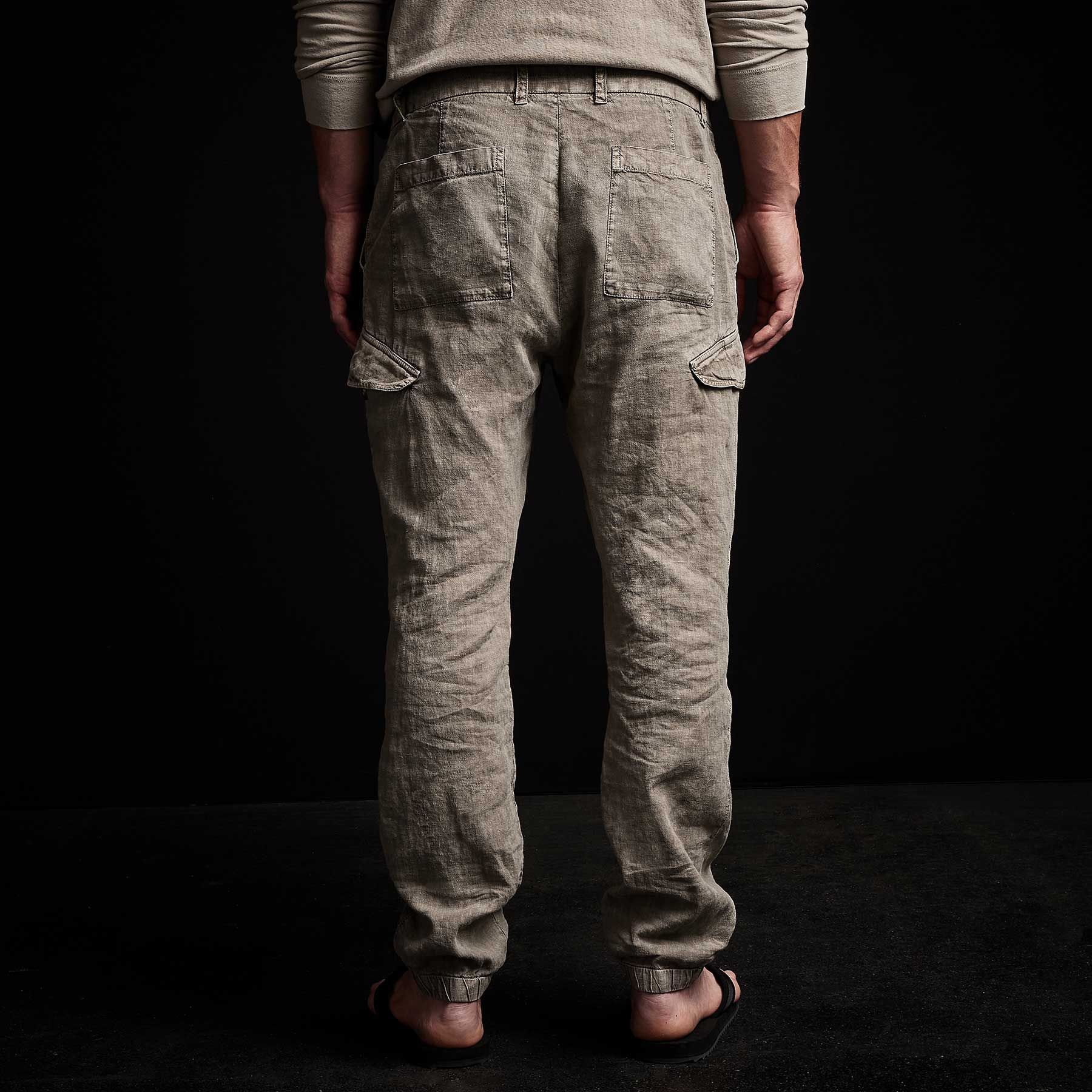 Slub Linen Cargo Pant - Fume Pigment sold by James Perse product image thumbnail 4