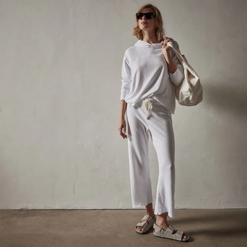 Vintage French Terry Cutoff Sweatpant - White sold by James Perse