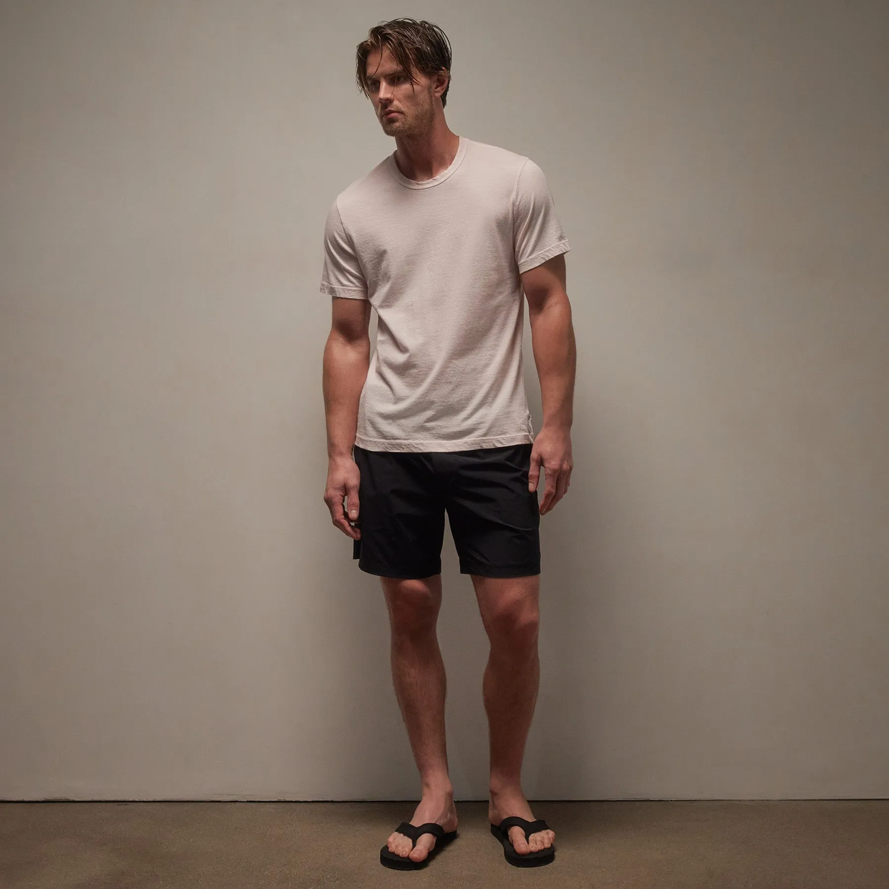 Checkered Palm Tree Graphic Tee - Zephyr Pigment/White sold by James Perse product image thumbnail 3