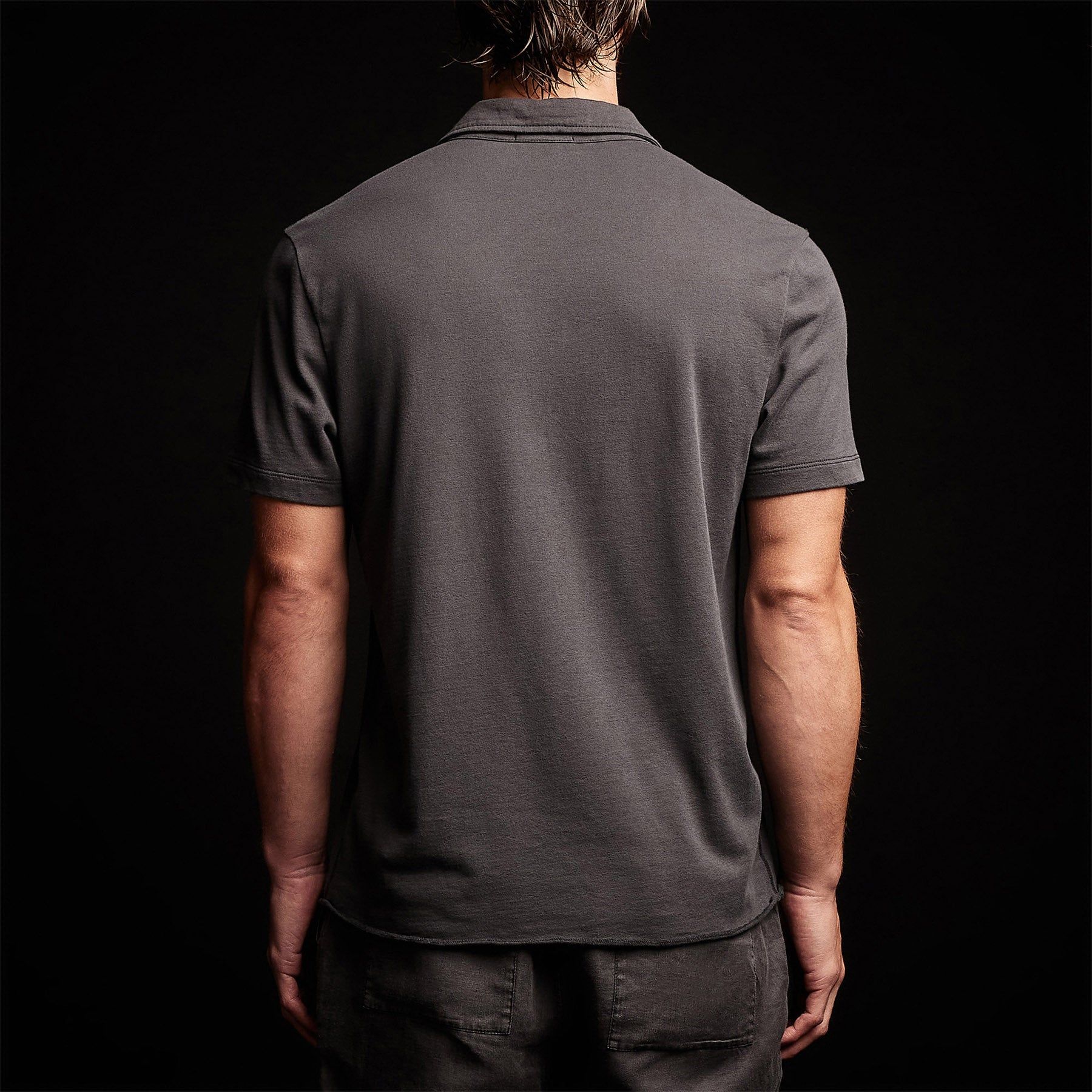 Crisp Cotton Terry Polo - Magma sold by James Perse product image thumbnail 4