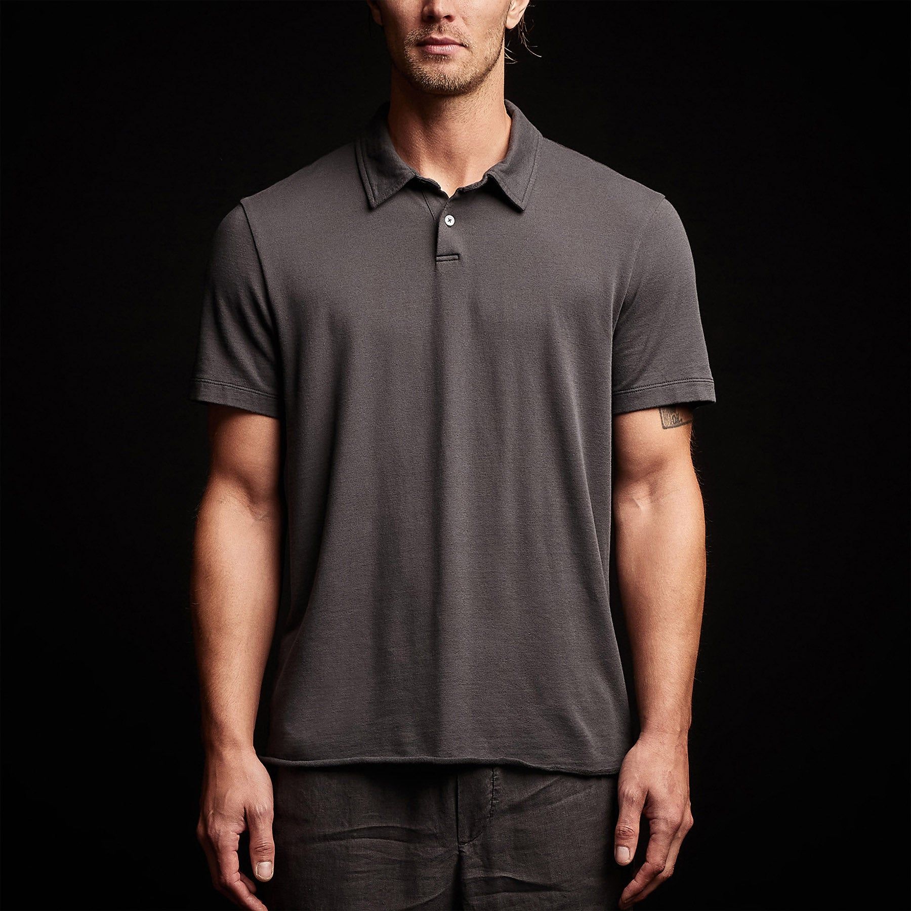 Crisp Cotton Terry Polo - Magma sold by James Perse product image thumbnail 3