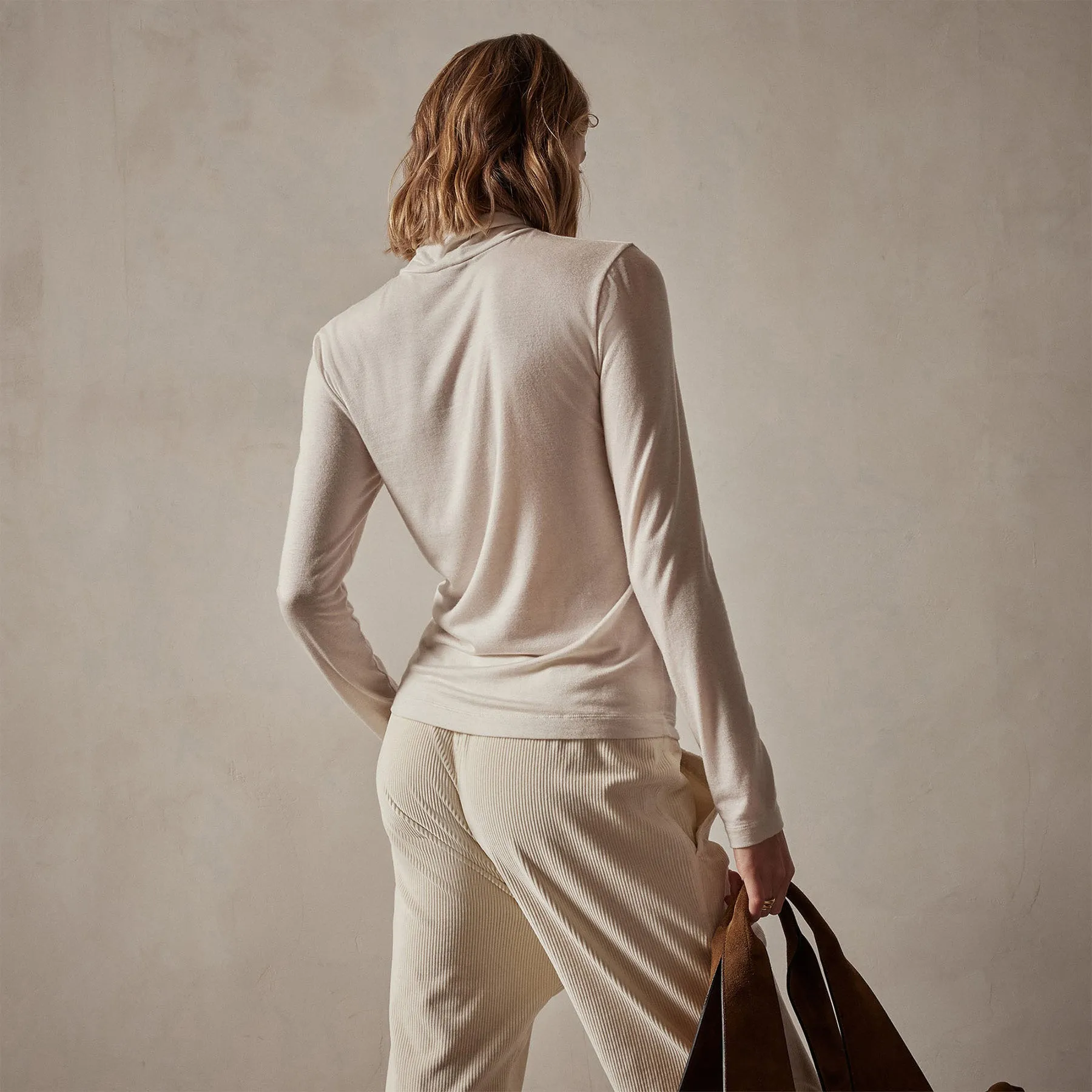 Tencel Cashmere Turtleneck - Canvas sold by James Perse product image thumbnail 5