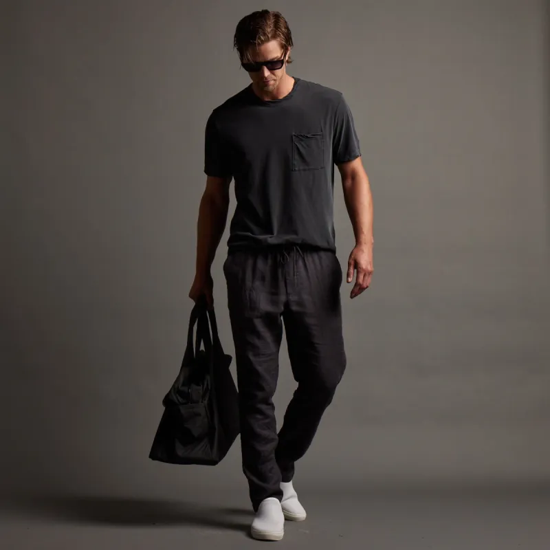 Lightweight Linen Pant - Magma Pigment sold by James Perse