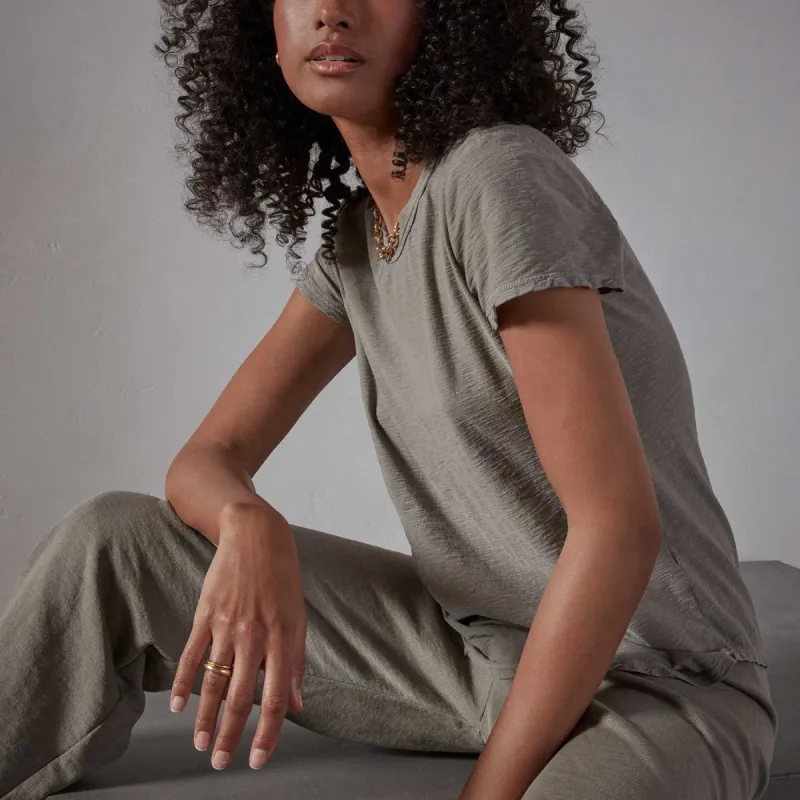 Sheer Slub Crew Neck Tee - Fume sold by James Perse