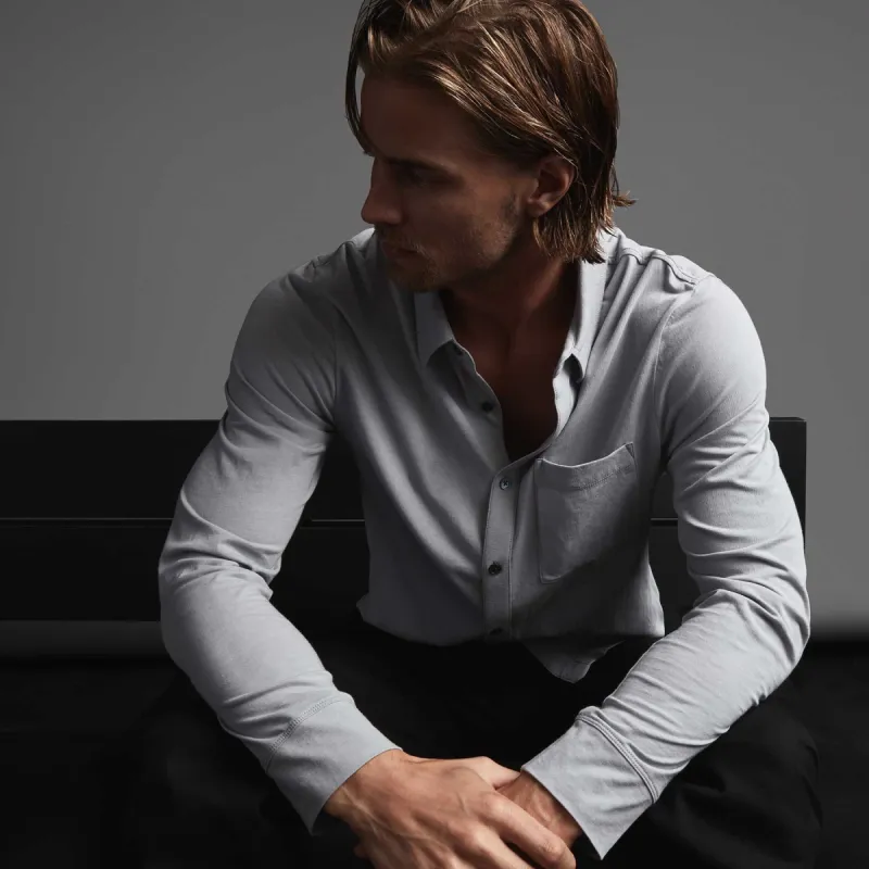 Clean Finish Jersey Shirt - Breeze sold by James Perse
