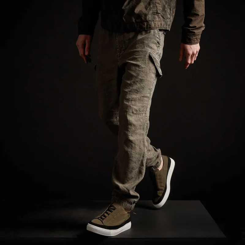 Slub Linen Cargo Pant - Hunter Pigment sold by James Perse