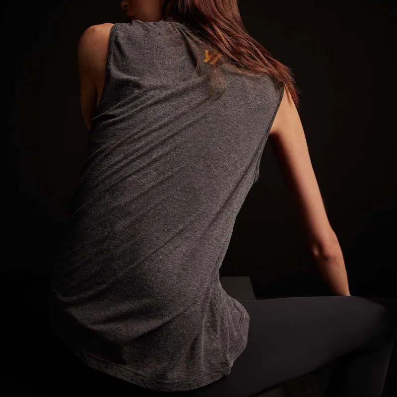 Y/OSEMITE Melange Jersey Muscle Tank - Black sold by James Perse