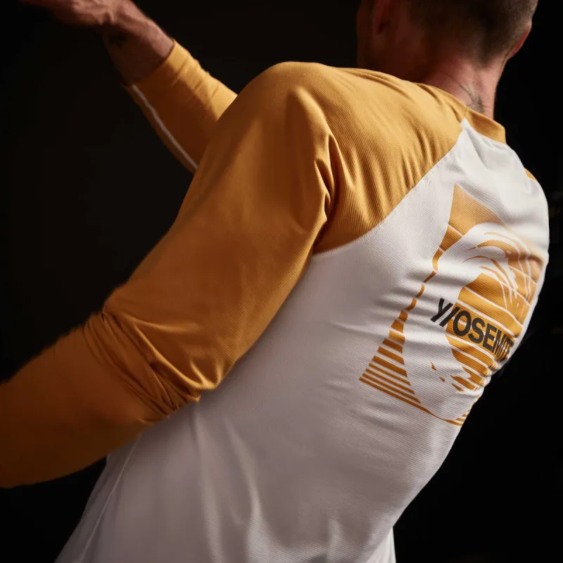 Y/OSEMITE Colorblock Performance Raglan - White/Solar sold by James Perse