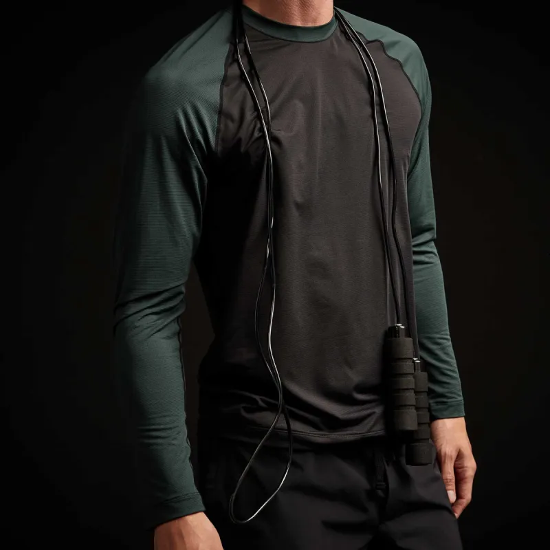 Y/OSEMITE Colorblock Performance Raglan - Black/Bamboo sold by James Perse