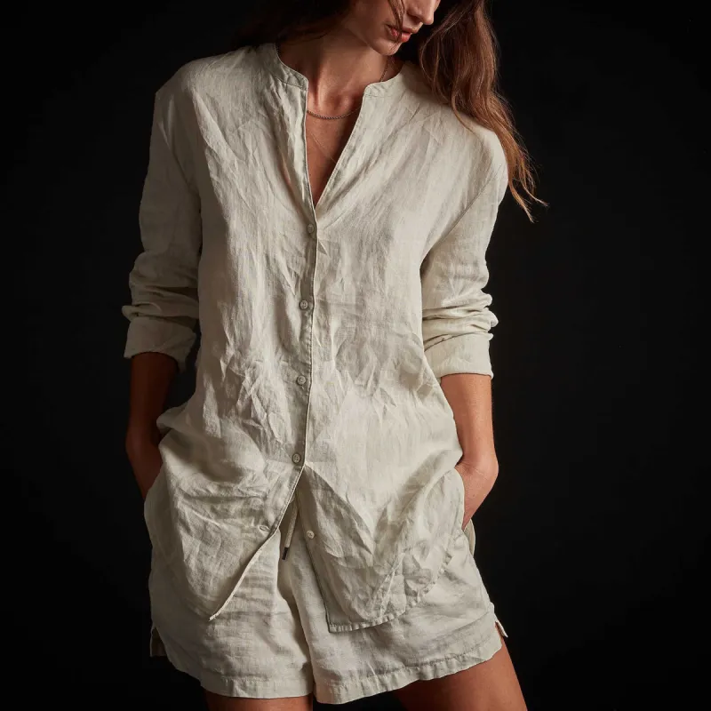 Lightweight Linen Shirt - Paste Pigment sold by James Perse