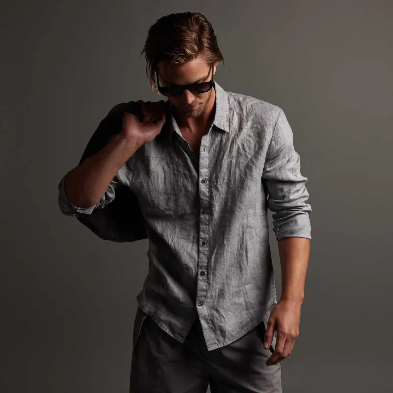 Classic Linen Shirt - Breeze Pigment sold by James Perse