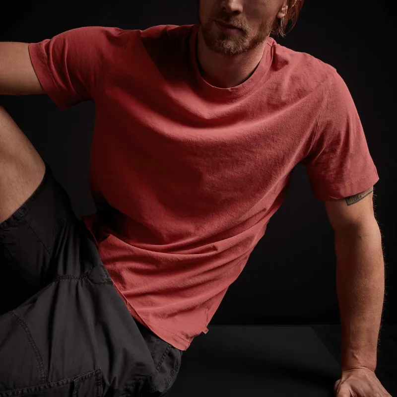 Short Sleeve Crew Neck - Fire Brick Pigment sold by James Perse