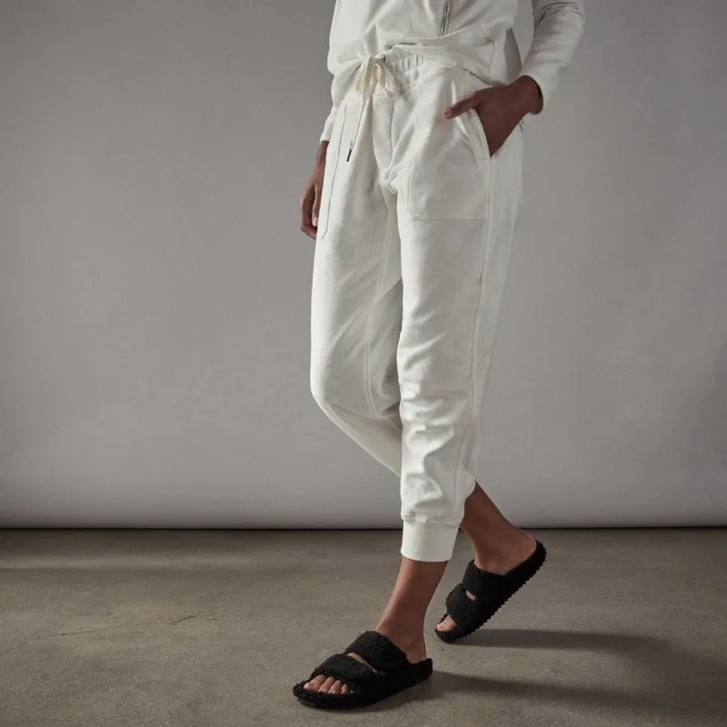 Brushed Terry Pocket Pant - Everest White sold by James Perse