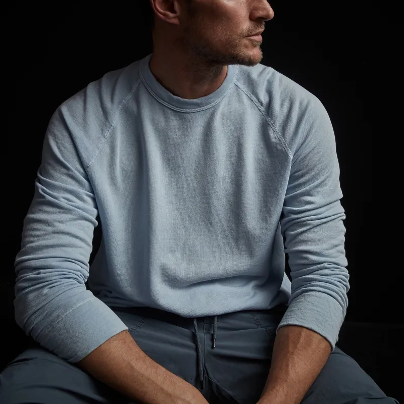 Vintage French Terry Sweatshirt - Powder Blue Pigment sold by James Perse