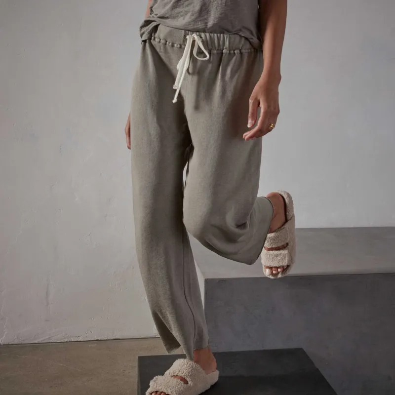 Vintage French Terry Cutoff Sweatpant - Fume Pigment sold by James Perse