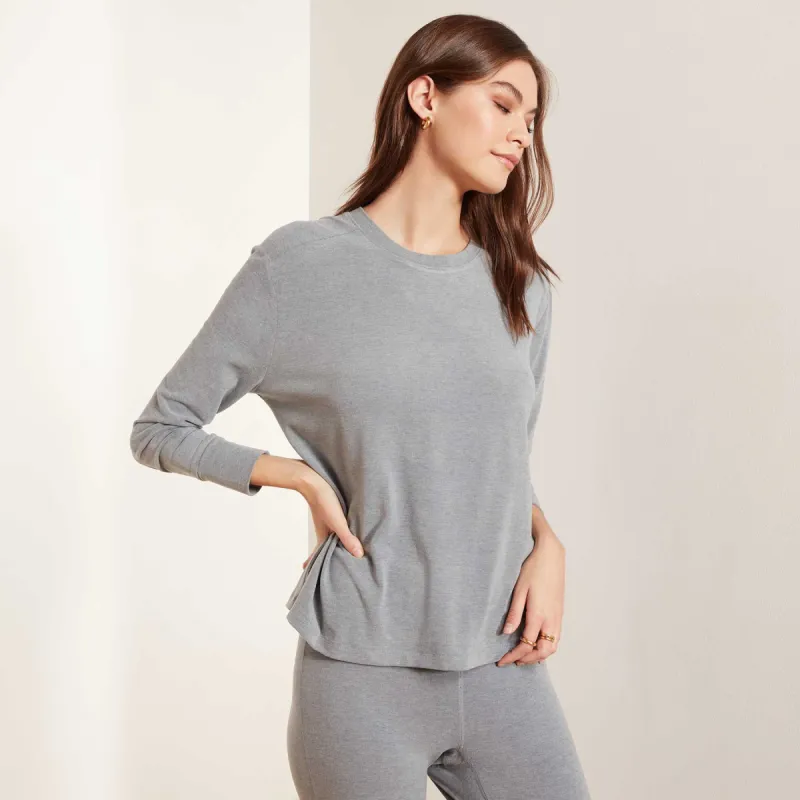 Drop Shoulder Lounge Top - Heather Grey made by James Perse