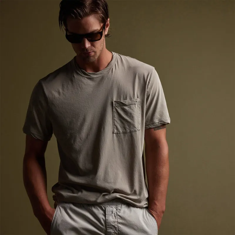 Jersey Short Sleeve Pocket Crew - Mineral Pigment sold by James Perse