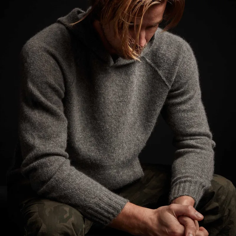 Mid Gauge Cashmere Hoodie - Thunder sold by James Perse
