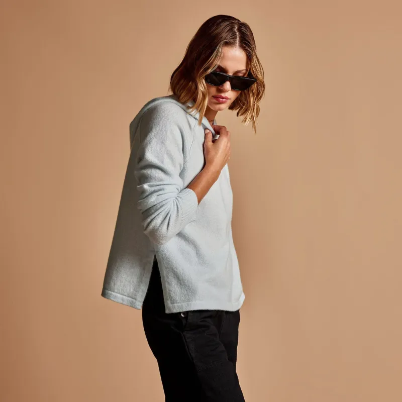 La Paz Cashmere Blend Hoodie - Baby Blue sold by James Perse