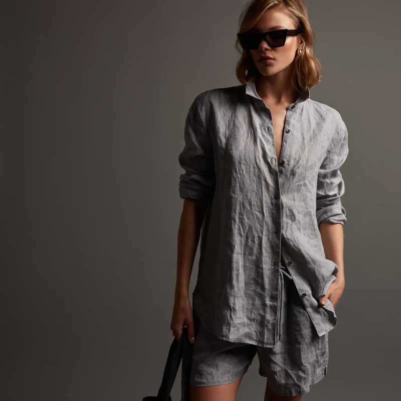 Lightweight Linen Shirt - Breeze Pigment sold by James Perse