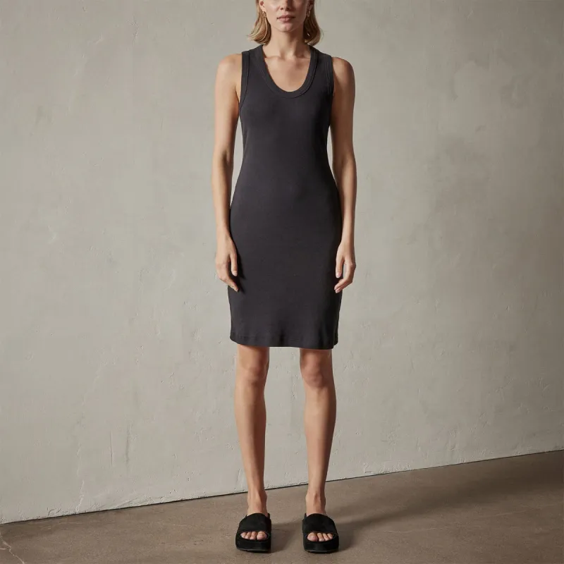 Rib Tank Dress - Black sold by James Perse